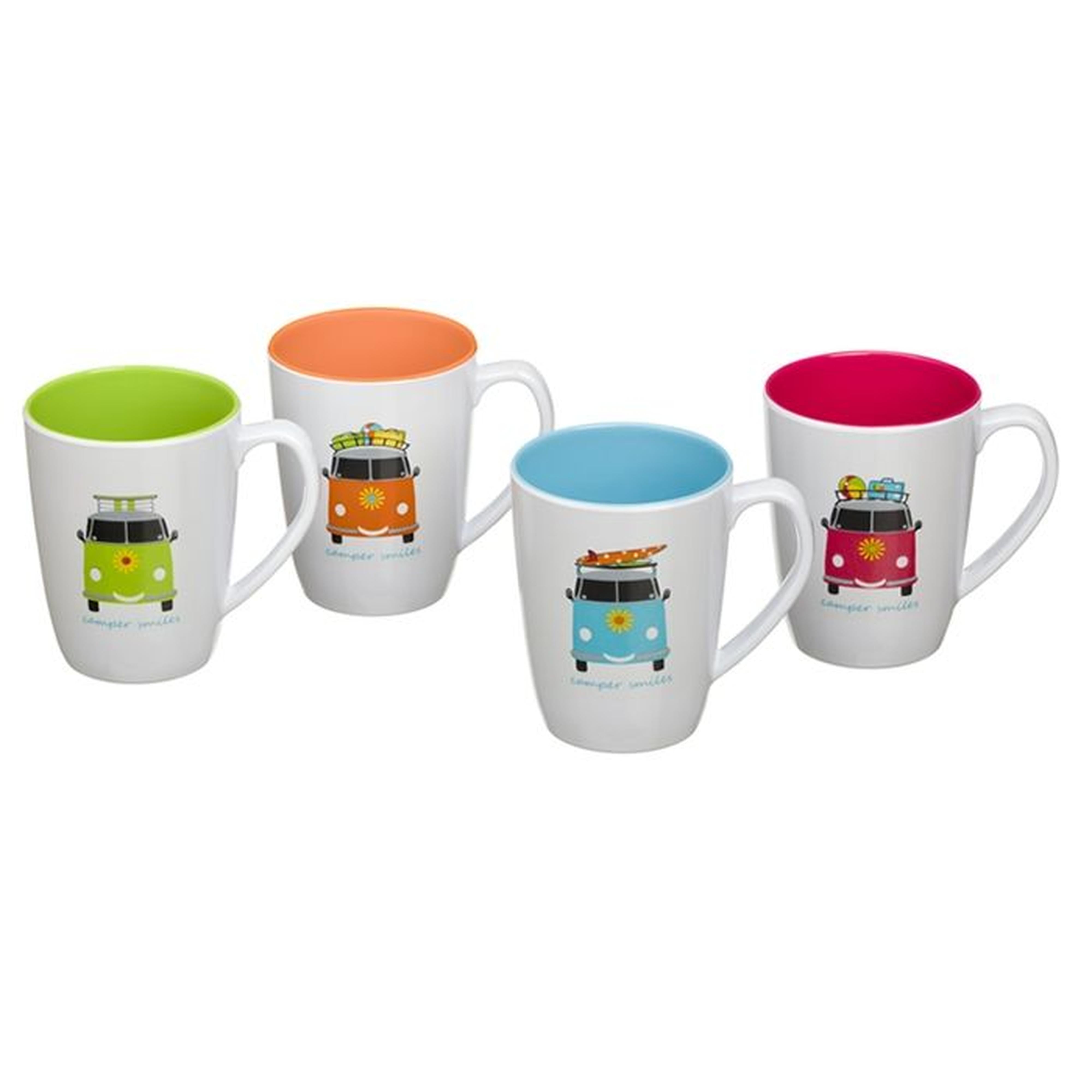 flamefield camper smiles mugs set of 4