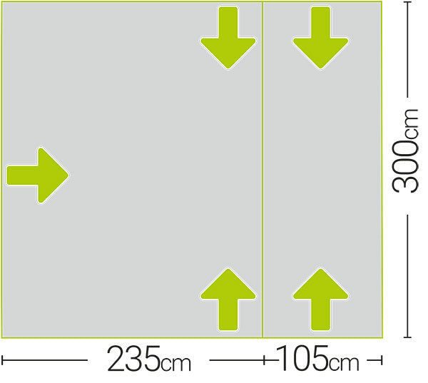 Quest Falcon 300 Drive Away Poled Awning  LOW