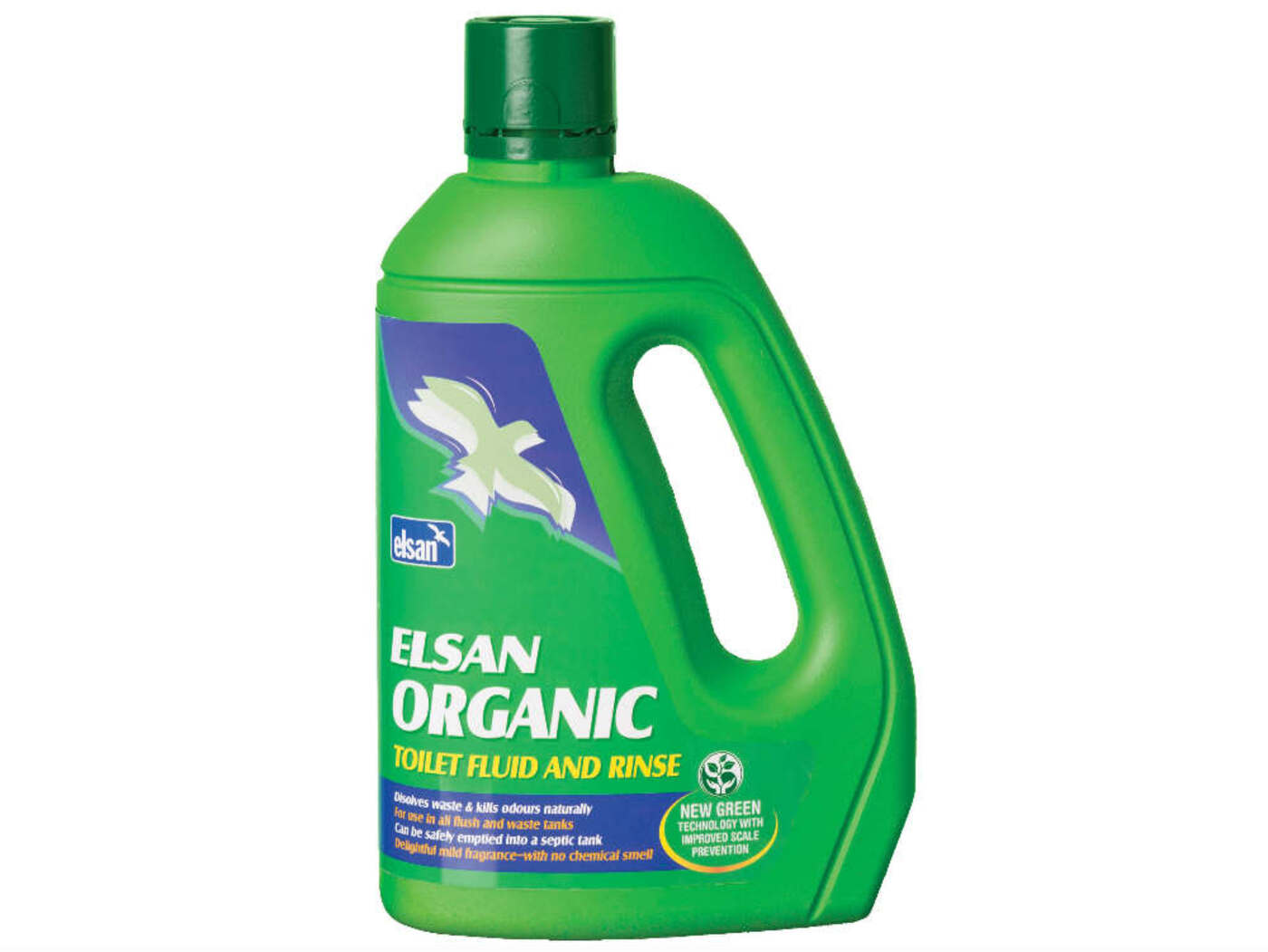 elsan organic green toilet fluid and rinse for caravan, motorhome and portable camping toilets