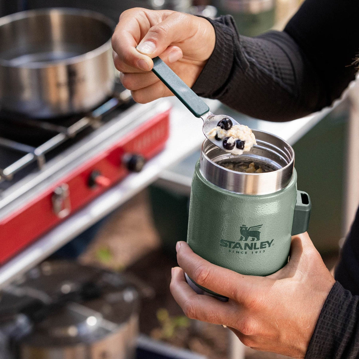 Stanley Legendary Food Jar & Spork 0.4L Hammerstone Green