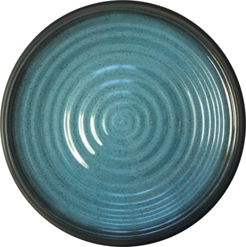 flamefield granite aqua melamine dinner plate