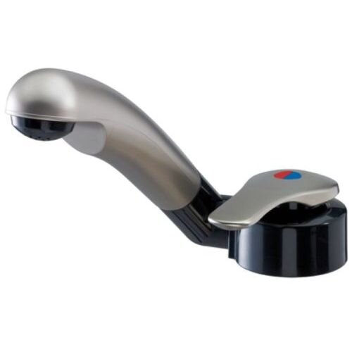 Reich Single Lever Twist Mixer Tap Black/ Mat Nickel Left Hand