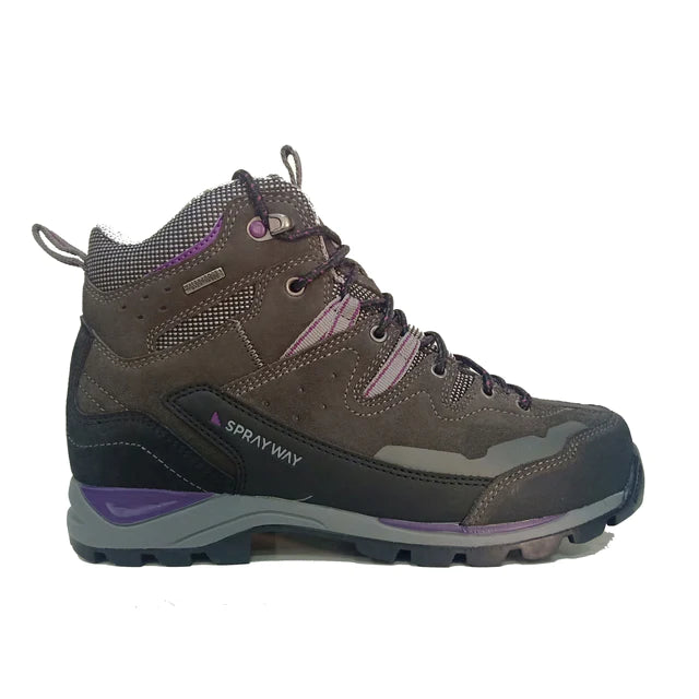 Sprayway Ladies Oxna Mid Waterproof Walking Boot- Charcoal/Purple