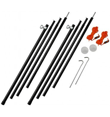 vango adjustable steel king poles set
