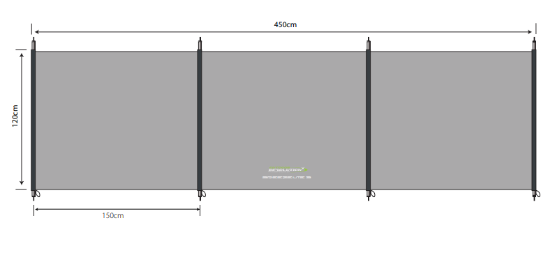 Outdoor Revolution Breeze Lite 3 panel Windbreak 450 x120 cm