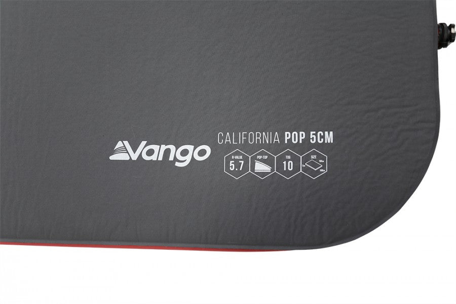Vango POPTOP 5cm Self Inflating Mattress Topper For Campervans - Shadow Grey
