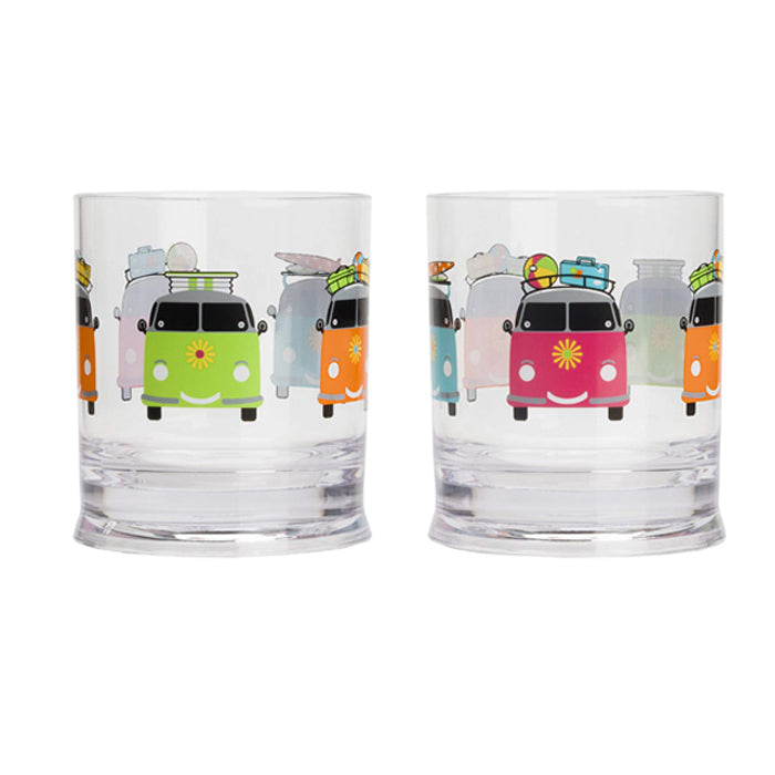 flamefield camper smiles acrylic short tumbler pack of 2