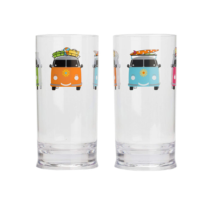 Flamefield camper smiles acrylic tall tumblers  pack of 2