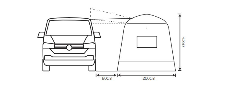 Outdoor Revolution Cayman Outhouse Handi LOW Drive Away Awning