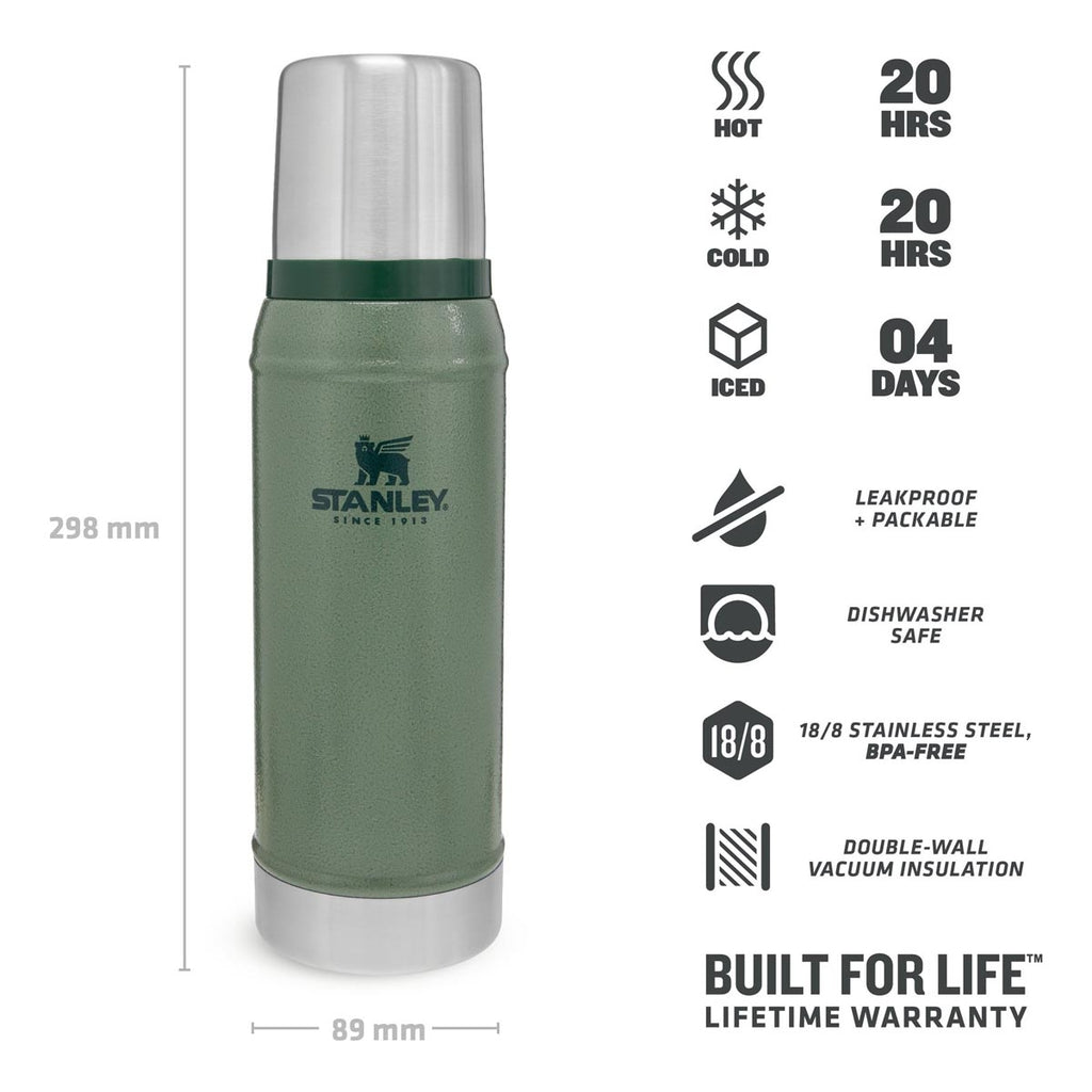Stanley Legendary Flask Classic Vacuum Bottle 0.75L Hammertone Green