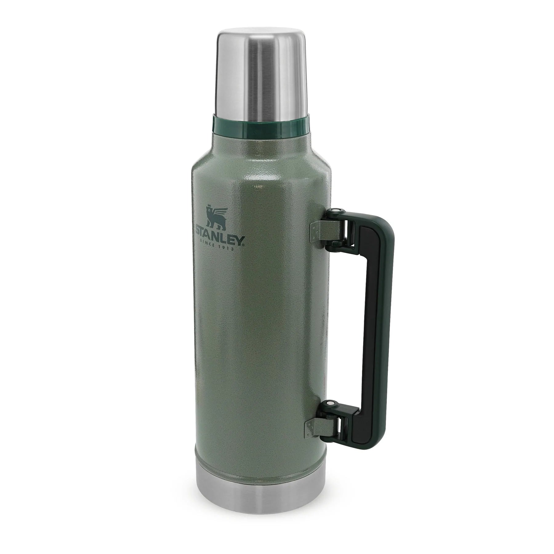 Stanley classic vacuum flask leakproof lid 1.9l hammertone green