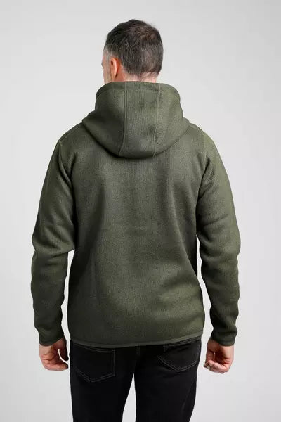 Weird Fish Lockie Recycled Full Zip Bonded Fleece Dark Olive