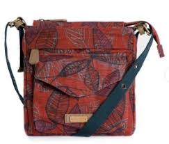 Weird Fish Dibley Printed Canvas Cross Body Bag