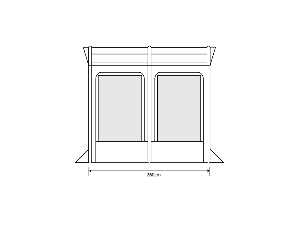 Outdoor Revolution Eden AIR 260 Caravan Porch Awning