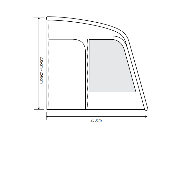 Outdoor Revolution Eden AIR 260 Caravan Porch Awning