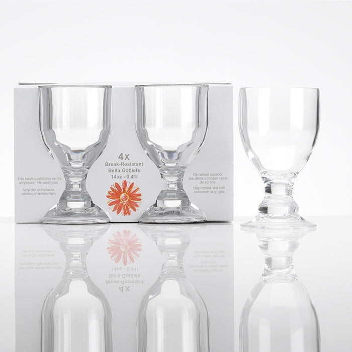 Flamefield Acrylic Bella Goblet Glass Clear