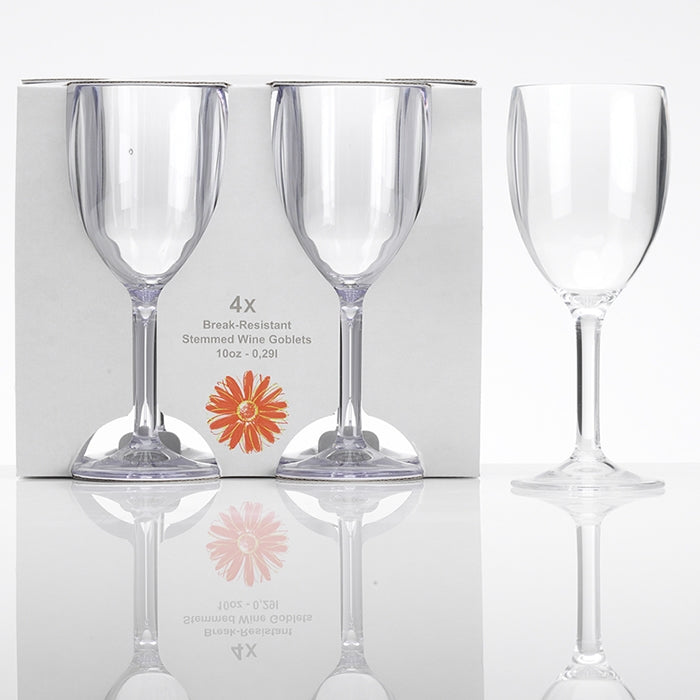 flamefield acrylic wine glass clear
