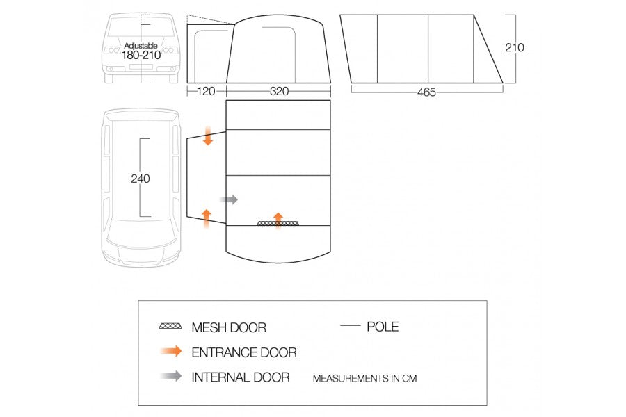 Vango Galli Low Poled Driveaway Awning