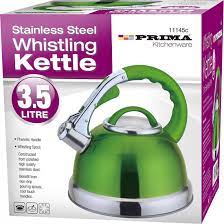 Prima 3.5 LTR Whistling Kettle Green