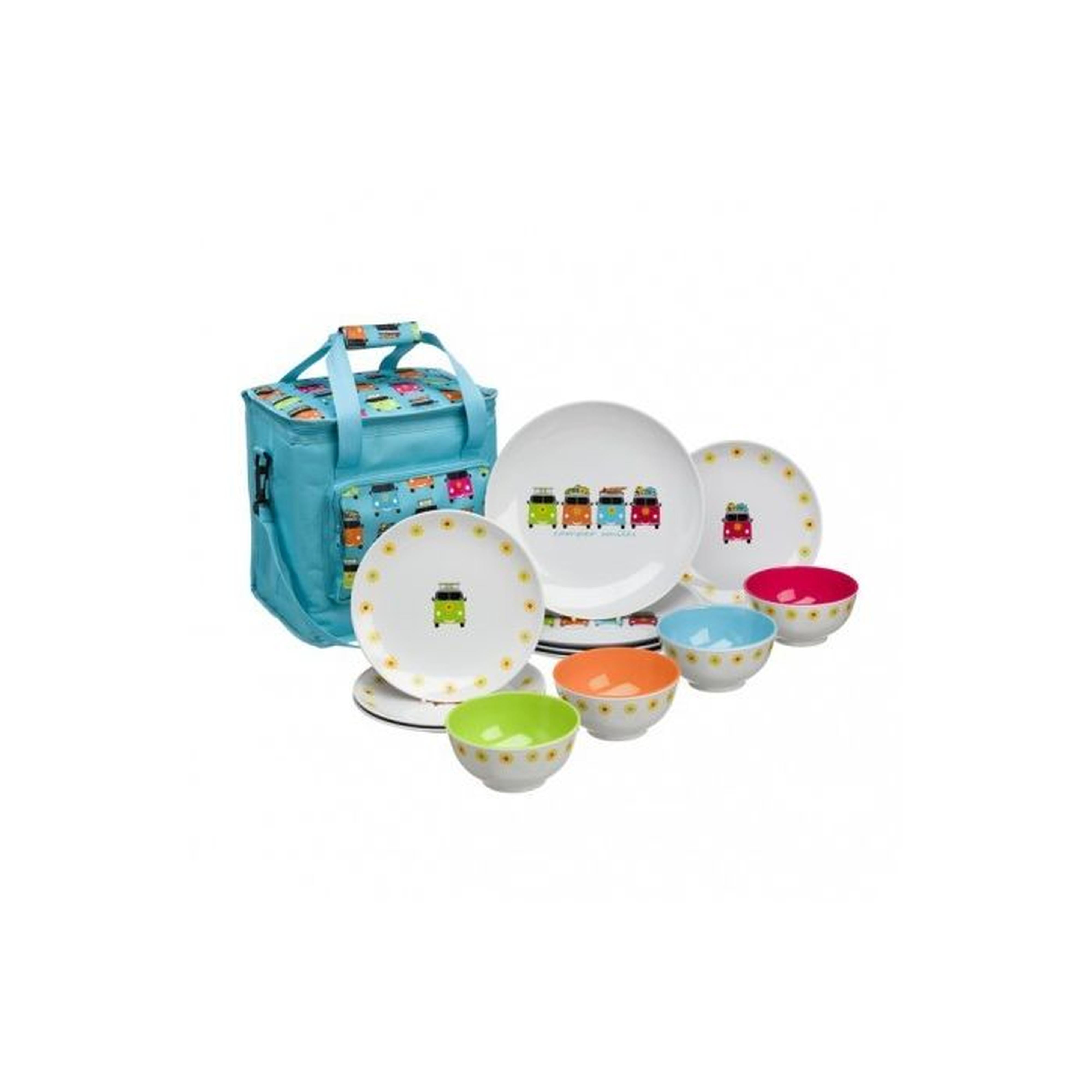 Flamefield camper smiles 13 piece melamine set