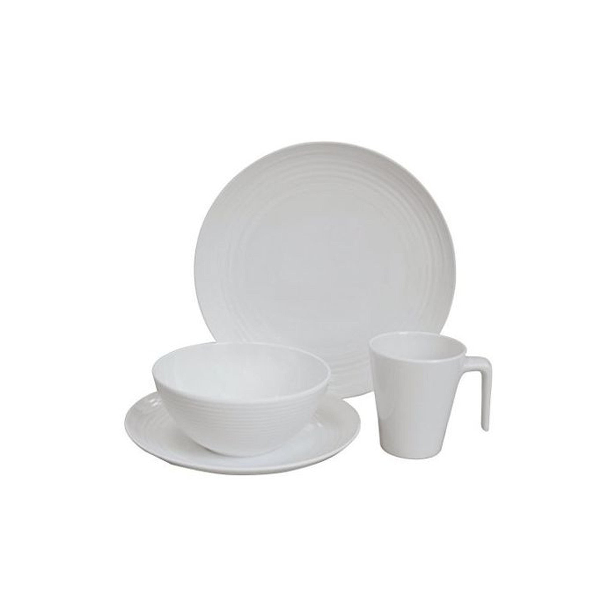 flamefield sermika vanilla melamine dinner set 16 pieces