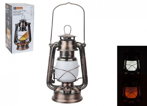 B&Co Flame Hurricane Lantern With Batteries