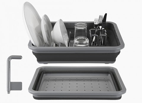 Pop! Large Dish Rack Drainer Black/Grey