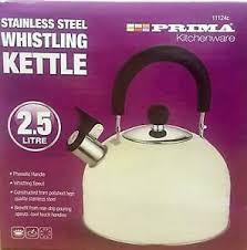 Prima 2.5 Litre Stainless Steel Whistling Kettle Beige