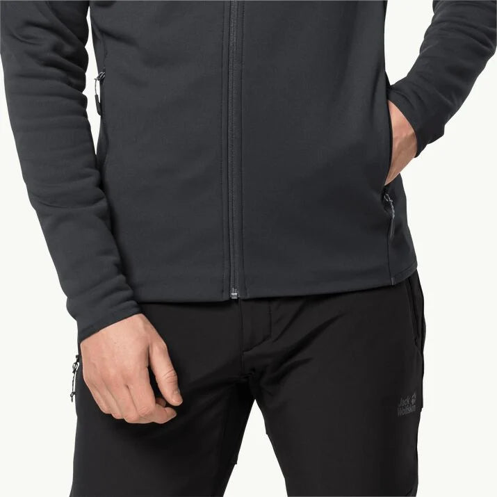 Jack Wolfskin Men's Baiselberg Hooded FZ Fleece Jacket Black
