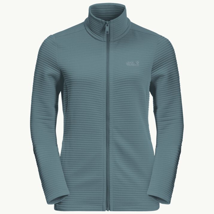 Jack Wolfskin Ladies Modesto Fleece Jacket Teal Grey