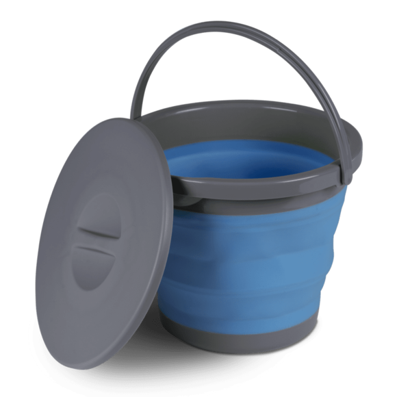 Kampa Collapsible 5L Bucket with Lid Blue