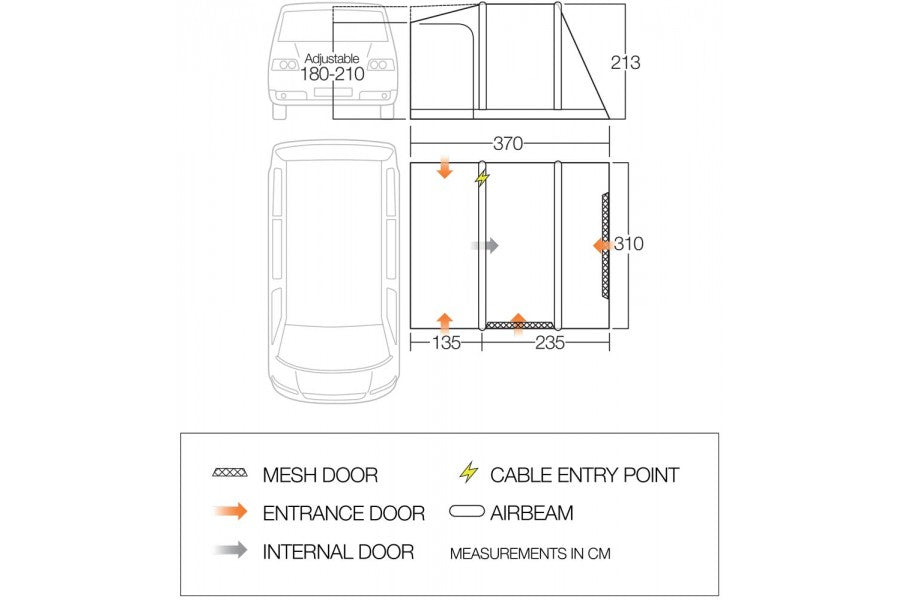 Vango Kela V Air Low Driveaway Awning