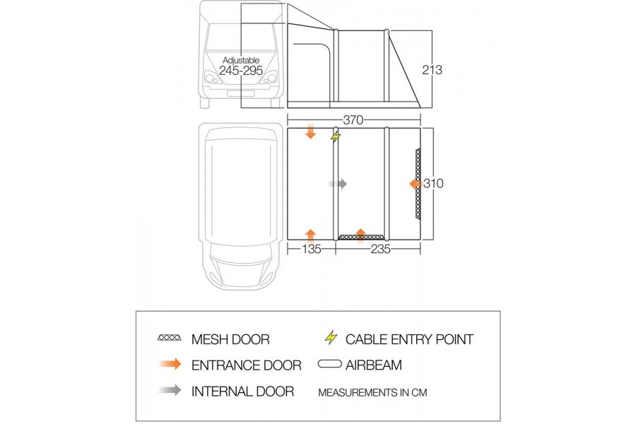 Vango Kela V Air Tall Driveaway Awning