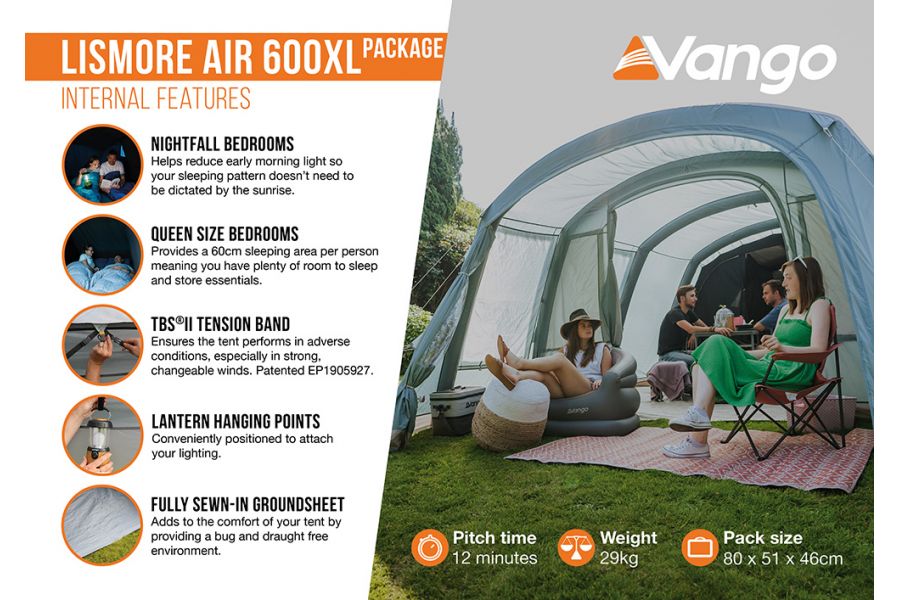 Vango Lismore AIR 600XL Tent Package NEW 2023