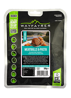 Wayfayrer Pasta & Meatballs Camping Food Packs