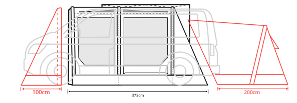 Outdoor Revolution Movelite T3E LOW AIR Campervan Awning