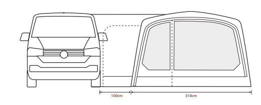 Outdoor Revolution Movelite T4E AIR MID Driveaway Awning