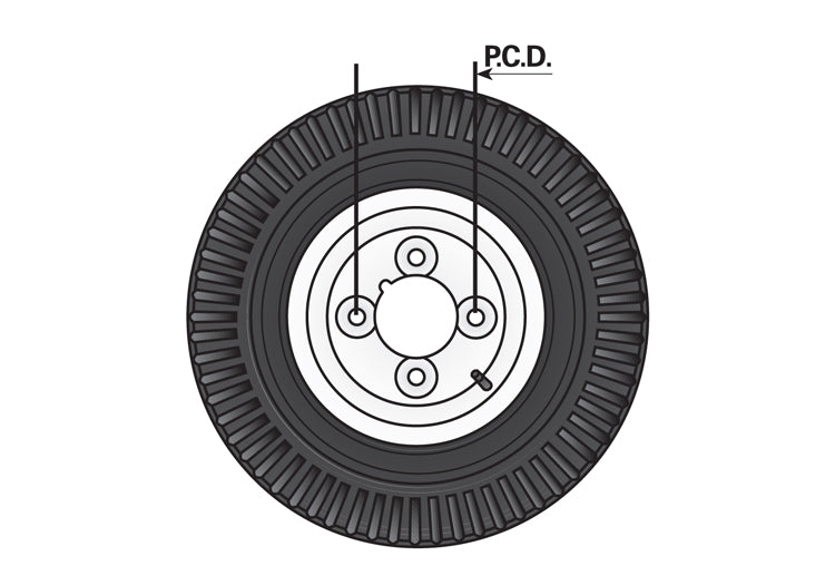 Maypole Trailer Wheel 400 x 8 MP215