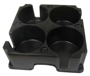Muggi 4 Cup Holder/Drinks Tray Black