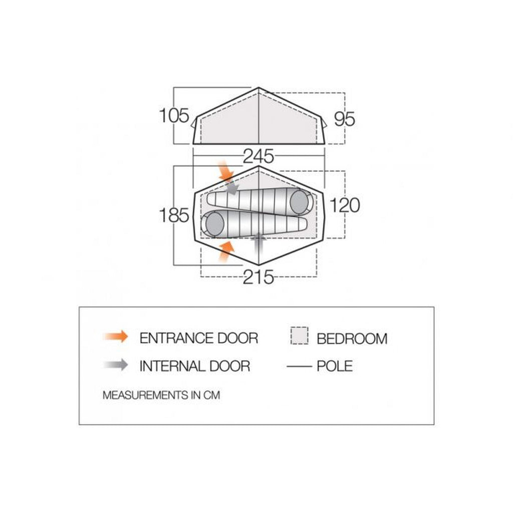 Vango Nevis 200 Tent - floor plan image