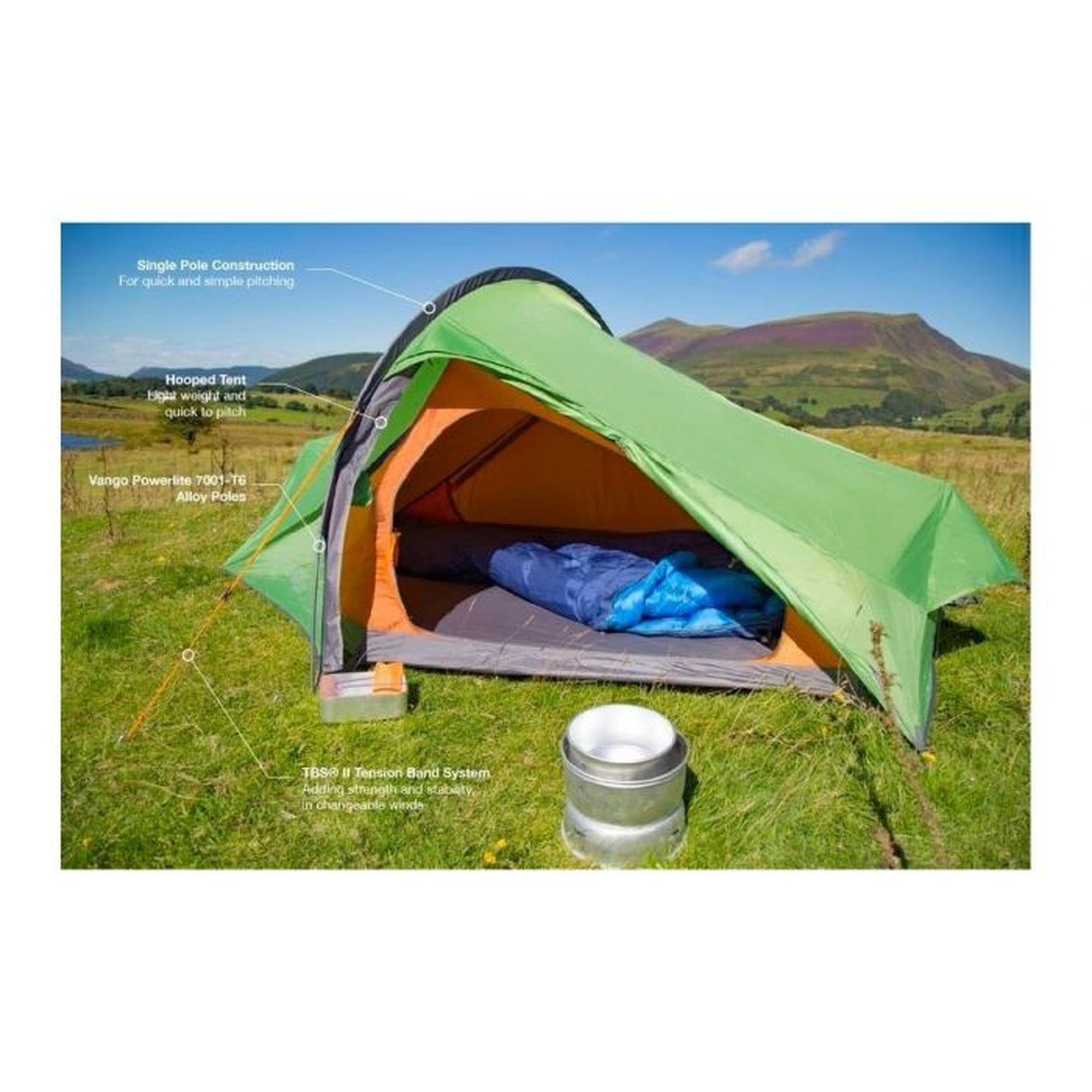 Vango Nevis 200 Tent - outside view with details