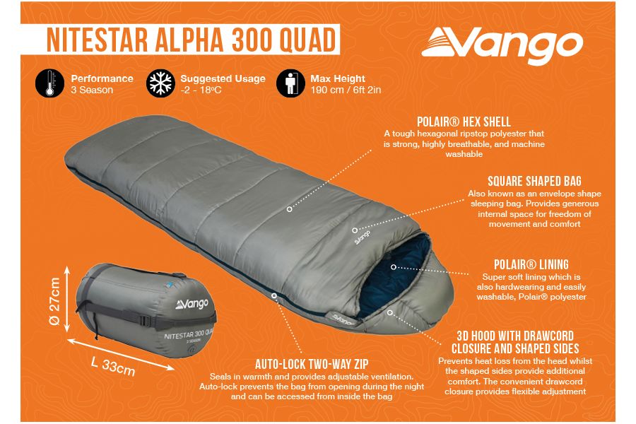 Vango 3 season deals sleeping bag