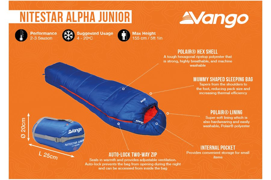 Vango Nitestar Alpha Junior Sleeping Bag 2023