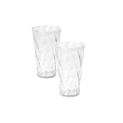 Omada Crystal Acrylic Tall Tumbers  x 2