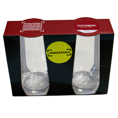 Omada Clear Acrylic Tall Tumblers x 2