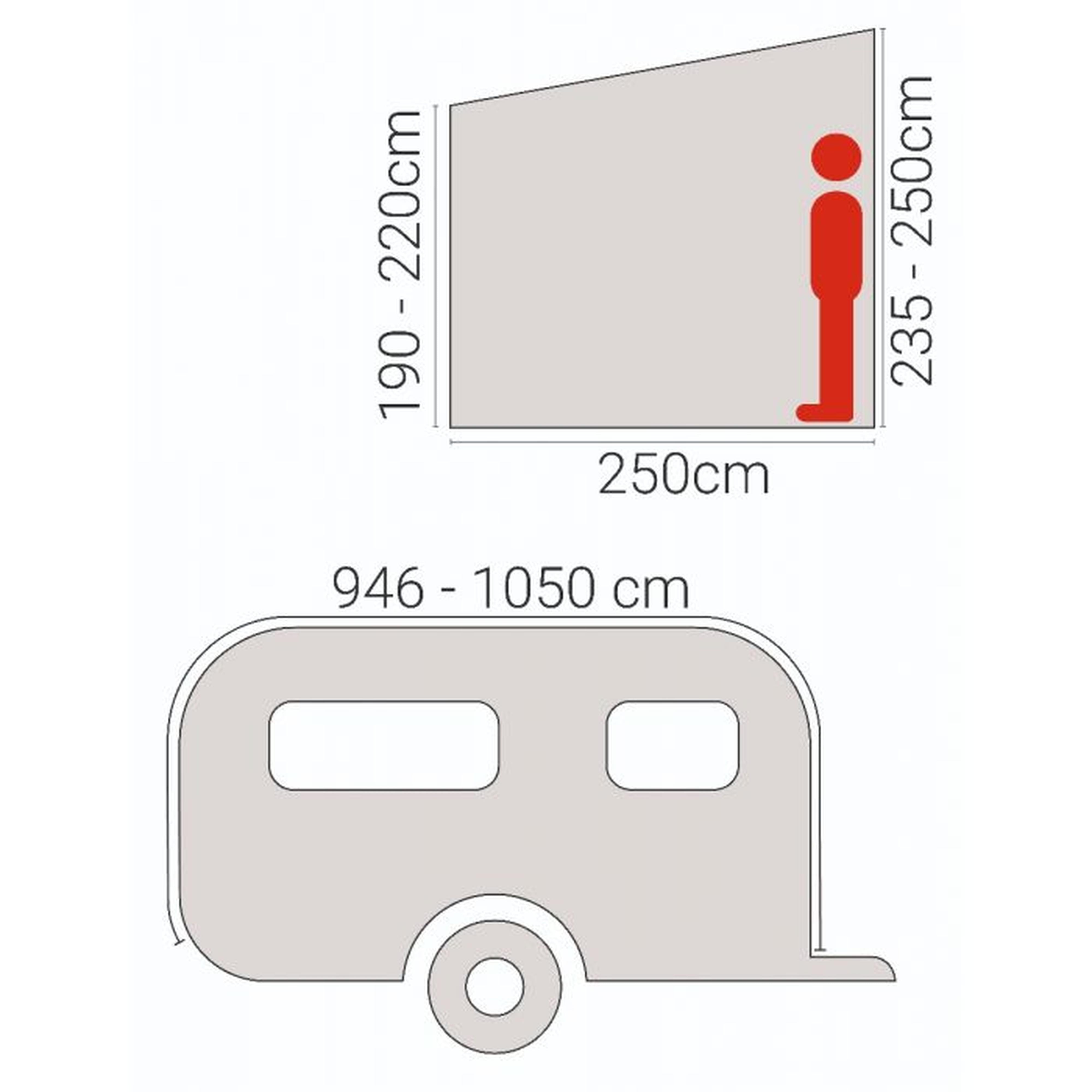 Westfield Pluto Performance Full Air Awning 1016 - 1050cm