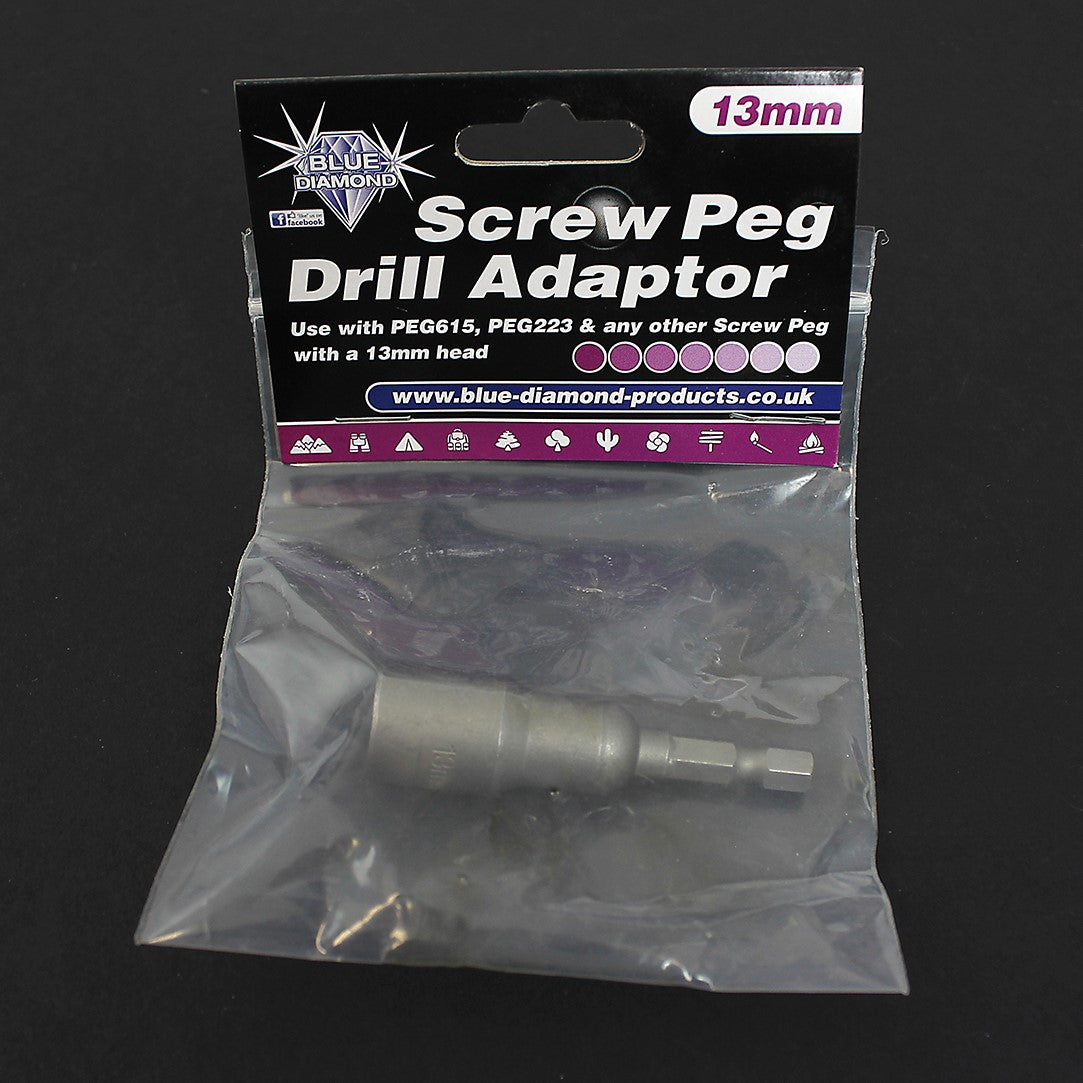 Blue Diamond Screw Peg Drill Adaptor 13mm
