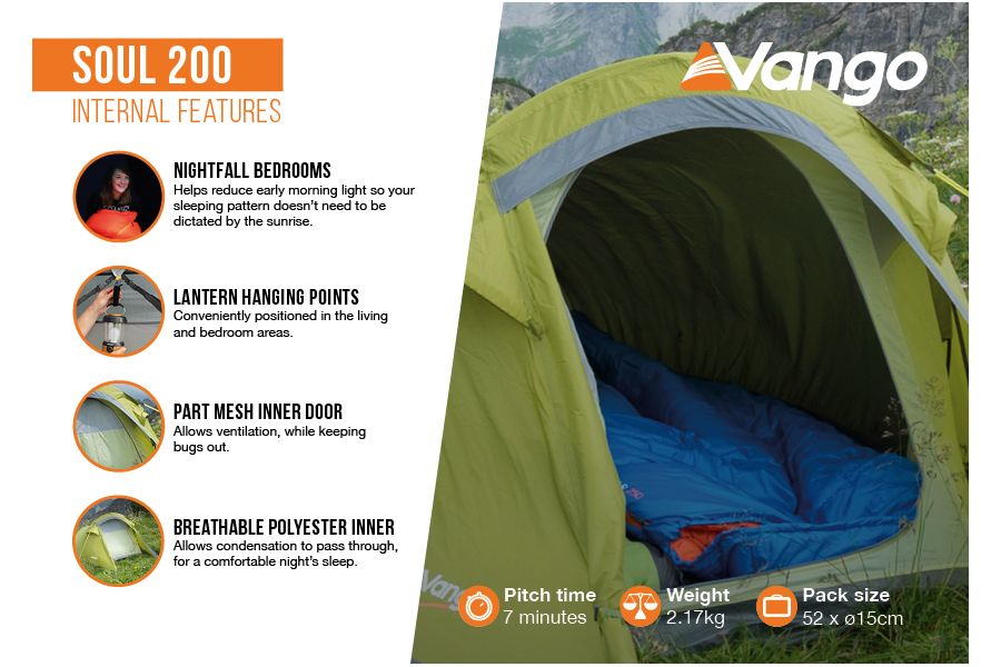 Vango Soul 200  Lightweight Tent NEW 2023