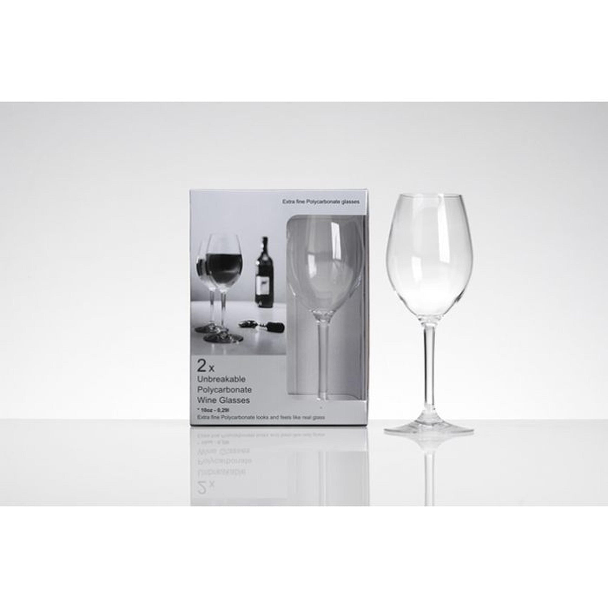 flamefield polycarbonate standard wine glasses set of 2