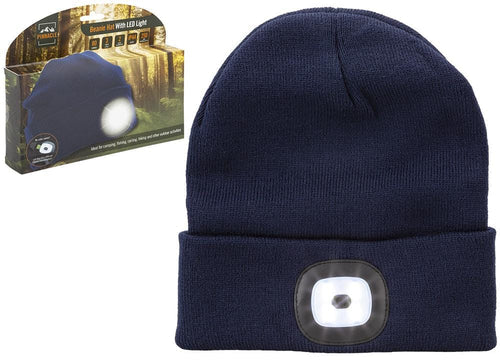 Summit Beanie Hat Blue with LED light